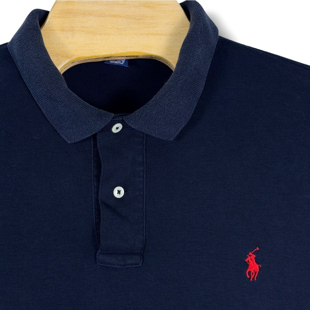 Polo Ralph Lauren Polo Shirt Mens XL Black Classic Cotton Red Pony Golf Preppy